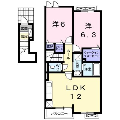 コート・デ・ラ・モンターニュ 201【管理NO：1-018531301-02010】 ★家具家電は申し込み後に搬入しますの物件画像