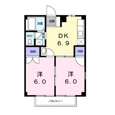 エレガンスながら 203【管理NO：1-004304801-02030】 ★家具家電は申し込み後に搬入しますの物件画像