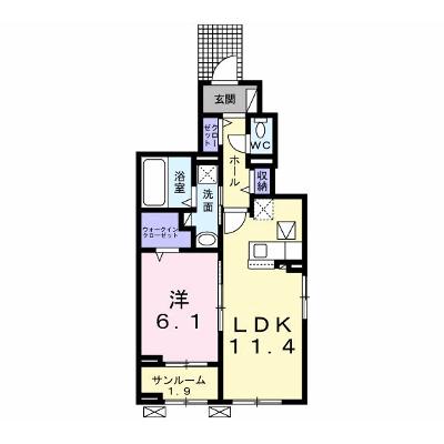 マルシェⅢ 101【管理NO：1-025601901-01010】 2026年07月中旬入居可能の物件画像