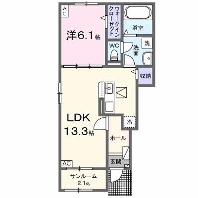 リーフⅠ 101【管理NO：1-027740901-01010】 ★家具家電は申し込み後に搬入しますの物件画像