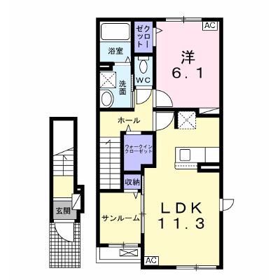 アンベリールＡ 202【管理NO：1-025577401-02020】 ★家具家電は申し込み後に搬入します 2026年07月下旬入居可能の物件画像