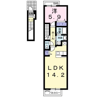 アウローラＣ 201【管理NO：1-017772201-02010】 ★家具家電は申し込み後に搬入しますの物件画像