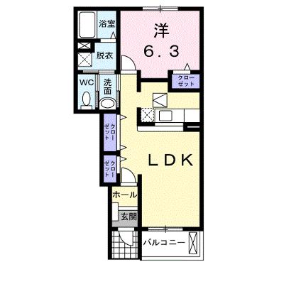 カーサ・フィオーレⅠ 102【管理NO：1-014451801-01020】 ★家具家電は申し込み後に搬入します 2026年07月中旬入居可能の物件画像