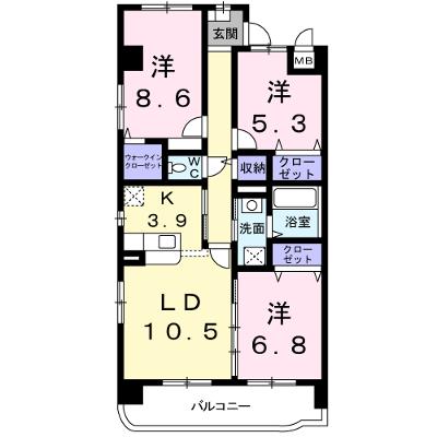 グラシエ 405【管理NO：1-014338201-04040】 ★家具家電は申し込み後に搬入しますの物件画像