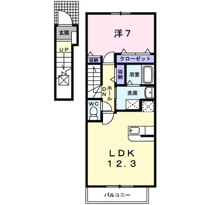 リーフィ弐番館Ｂ 201【管理NO：1-014324002-02010】 ★家具家電は申し込み後に搬入しますの物件画像