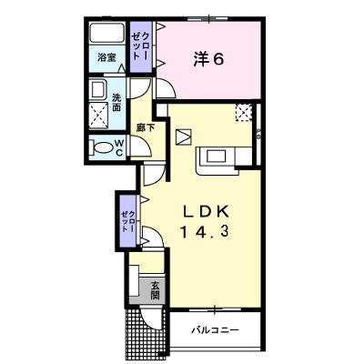 がーでんはうすＹ　Ⅰ棟 103【管理NO：1-014857701-01030】 ★家具家電は申し込み後に搬入しますの物件画像