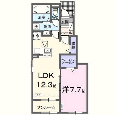 カウンシルヴェールⅠ 102【管理NO：1-028425101-01020】 ★家具家電は申し込み後に搬入します 2026年09月上旬入居可能の物件画像