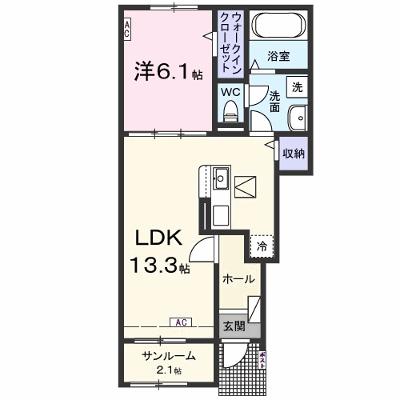ベルカーナ　幸（コウ） 102【管理NO：1-028376201-01020】 ★家具家電は申し込み後に搬入しますの物件画像