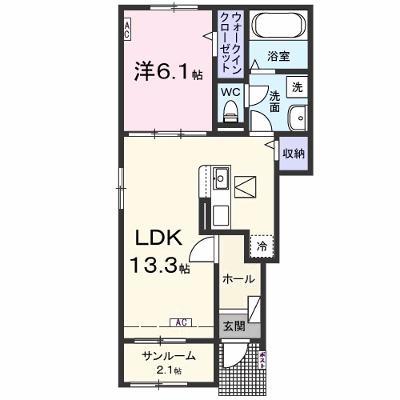 ベルカーナ　幸（コウ） 101【管理NO：1-028376201-01010】 ★家具家電は申し込み後に搬入しますの物件画像