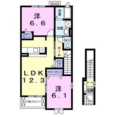 アンソレイユ西山Ⅰ 203【管理NO：1-015651301-02030】 ★家具家電は申し込み後に搬入しますの物件画像