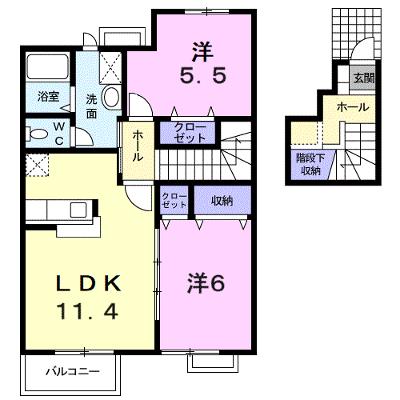 エバーグリーン 202【管理NO：1-010460601-02020】 ★家具家電は申し込み後に搬入しますの物件画像