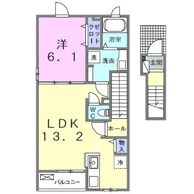 ミモザＢ 203【管理NO：1-028170802-02030】 2026年09月上旬入居可能の物件画像