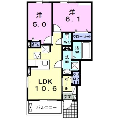 アズール 101【管理NO：1-025689601-01010】の物件画像