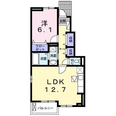プラシードⅣ 102【管理NO：1-017539601-01020】 ★家具家電は申し込み後に搬入しますの物件画像