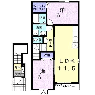 グランデカメリア山の手Ⅸ 205【管理NO：1-016465801-02040】 2026年08月中旬入居可能の物件画像