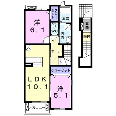 エスペランサ弐番館 201【管理NO：1-015736602-02010】 ★家具家電は申し込み後に搬入します★の物件画像