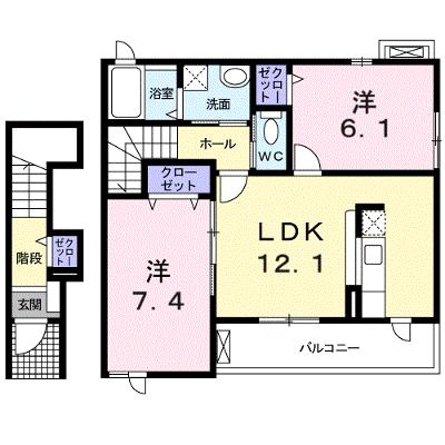 メゾン　ラダ－ 202【管理NO：1-014558701-02020】の物件画像