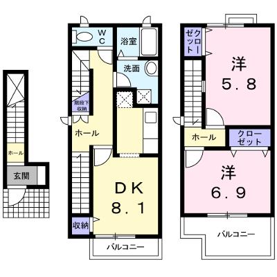 タウニーオウル 201【管理NO：1-014941401-02010】 ★家具家電は申し込み後に搬入しますの物件画像
