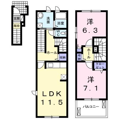 エクセレント　ヴィレッジ 207【管理NO：1-016594101-02060】 ★家具家電は申し込み後に搬入しますの物件画像