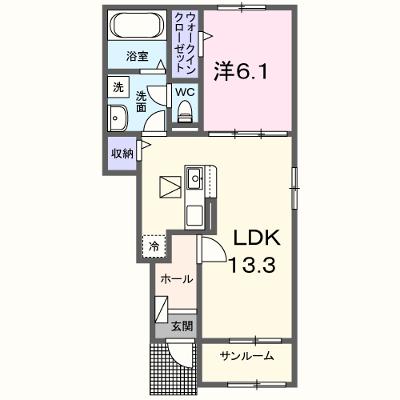 クレールＣ 105【管理NO：1-026174301-01040】 ★家具家電は申し込み後に搬入しますの物件画像