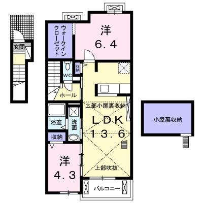 メロウ　ハウスＤ 203【管理NO：1-018494301-02030】 ★家具家電は申し込み後に搬入しますの物件画像