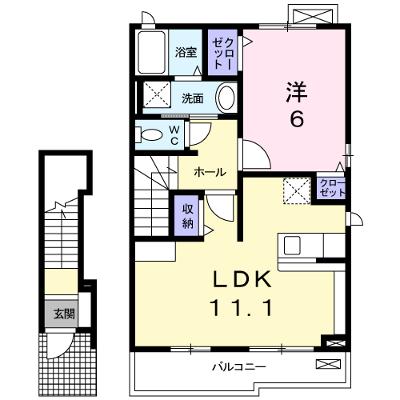 サンライズ・クローバー 202【管理NO：1-017231601-02020】 2026年07月中旬入居可能の物件画像