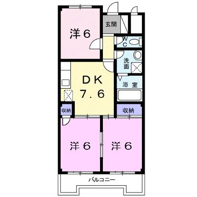 スカイハイツ 302【管理NO：1-003421701-03020】 ★家具家電は申し込み後に搬入しますの物件画像