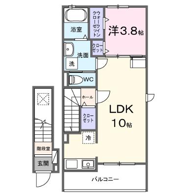 カルメル 203【管理NO：1-028614101-02030】 ★家具家電は申し込み後に搬入します 2026年09月下旬入居可能の物件画像