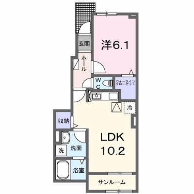 ミナ　タウン 102【管理NO：1-028589601-01020】 ★家具家電は申し込み後に搬入しますの物件画像