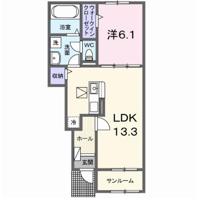 ソレイユ　ＨＡＳ． 102【管理NO：1-028387501-01020】 ★家具家電は申し込み後に搬入しますの物件画像