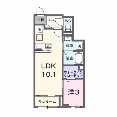 グラース　アン 103【管理NO：1-028358101-01030】 ★家具家電は申し込み後に搬入します 2026年08月上旬入居可能の物件画像