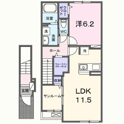 スペランザ　ヴェルデ 202【管理NO：1-027656801-02020】 ★家具家電は申し込み後に搬入します★ ★2026年09月下旬入居可能★の物件画像