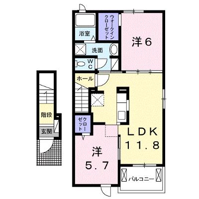 フェリーチェ　Ⅲ 205【管理NO：1-024109703-02040】 ★家具家電は申し込み後に搬入しますの物件画像