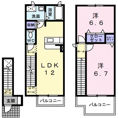 エトワール・シャン 206【管理NO：1-013356501-02050】 ★家具家電は申し込み後に搬入しますの物件画像