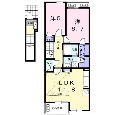 Ｍ・プラム　Ⅱ 202【管理NO：1-024875502-02020】 ★家具家電は申し込み後に搬入しますの物件画像