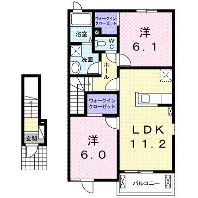 ディアコ－トⅡ 203【管理NO：1-018997502-02030】 ★家具家電は申し込み後に搬入しますの物件画像