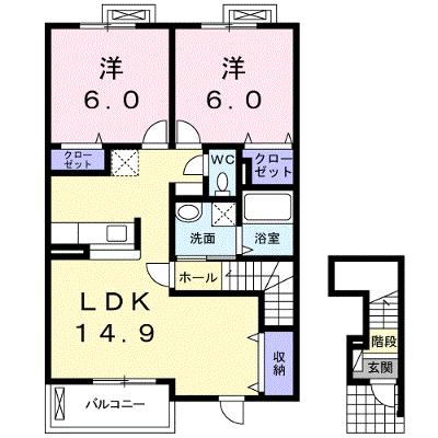 カーサ　エテルノ 203【管理NO：1-016069201-02030】 ★家具家電は申し込み後に搬入します★の物件画像