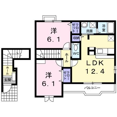 カーサ　フィオーレ 205【管理NO：1-014942301-02040】 ★家具家電は申し込み後に搬入します★の物件画像