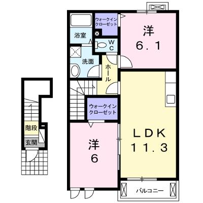グローヴ・Ⅱ 202【管理NO：1-017482801-02020】 ★家具家電は申し込み後に搬入しますの物件画像