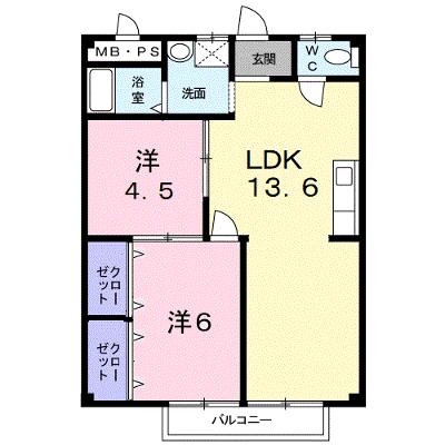 サニーハイツＢ 2C【管理NO：1-003988502-02030】 ★家具家電は申し込み後に搬入しますの物件画像