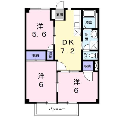 ガーデンプラザＫ’Ｓ 1C【管理NO：1-003859201-01030】 ★家具家電は申し込み後に搬入しますの物件画像