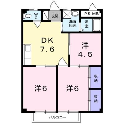 シティハイツヤマキチ 2E【管理NO：1-002631701-02050】 ★家具家電は申し込み後に搬入しますの物件画像