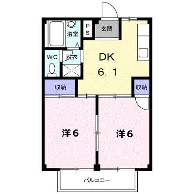 シティハイツ藤 2E【管理NO：1-001253901-02050】 ★家具家電は申し込み後に搬入しますの物件画像