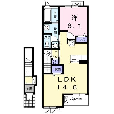 プラージュ　リ・オン 203【管理NO：1-024543601-02030】 ★家具家電は申し込み後に搬入します 2026年08月上旬入居可能の物件画像