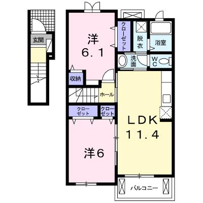 ハピネス・ハトミⅡ 202【管理NO：1-016121602-02020】 ★家具家電は申し込み後に搬入します★の物件画像