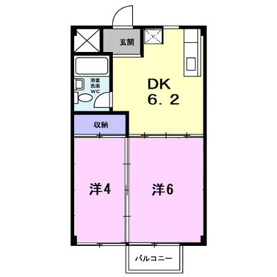 サニーコート日永 2A【管理NO：1-004177201-02010】 ★家具家電は申し込み後に搬入しますの物件画像