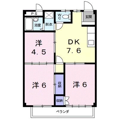 シティハイツ天の森 2A【管理NO：1-001057901-02010】 ★家具家電は申し込み後に搬入しますの物件画像
