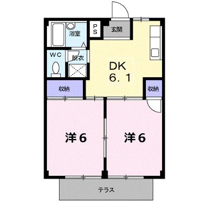 シティハイツ山の手Ａ 101【管理NO：1-000487601-01010】 ★家具家電は申し込み後に搬入します★の物件画像