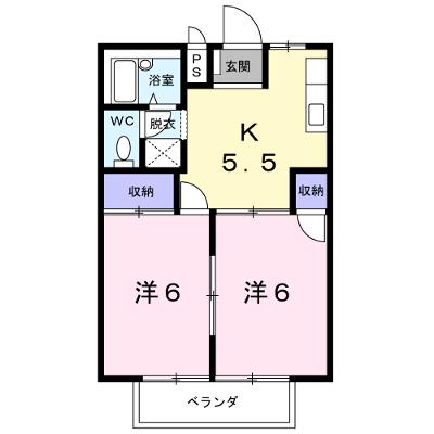 ラフィネＳＡＮＯ 2-D【管理NO：1-003604501-02040】 ★家具家電は申し込み後に搬入しますの物件画像