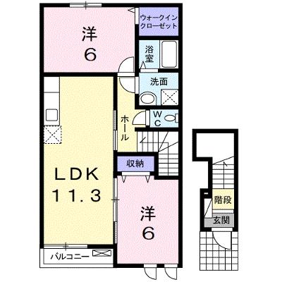 ランドマーク・レーヴＡ 201【管理NO：1-016371801-02010】 ★家具家電は申し込み後に搬入しますの物件画像